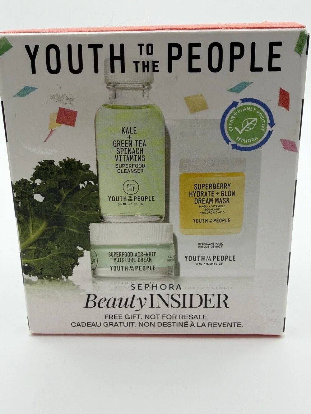 Sephora Beauty Insider Youth To The People Skincare Gift Set Cleanser Cream Mask